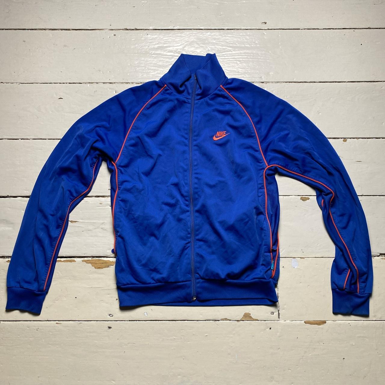 Nike Vintage Tracksuit Jacket Blue and Orange Swoosh