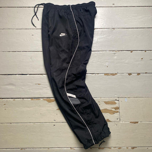 Nike Black and White Shell Trackpant Baggy Bottoms