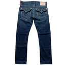 True Religion Ricky Big QT Navy and White Stitch Jeans