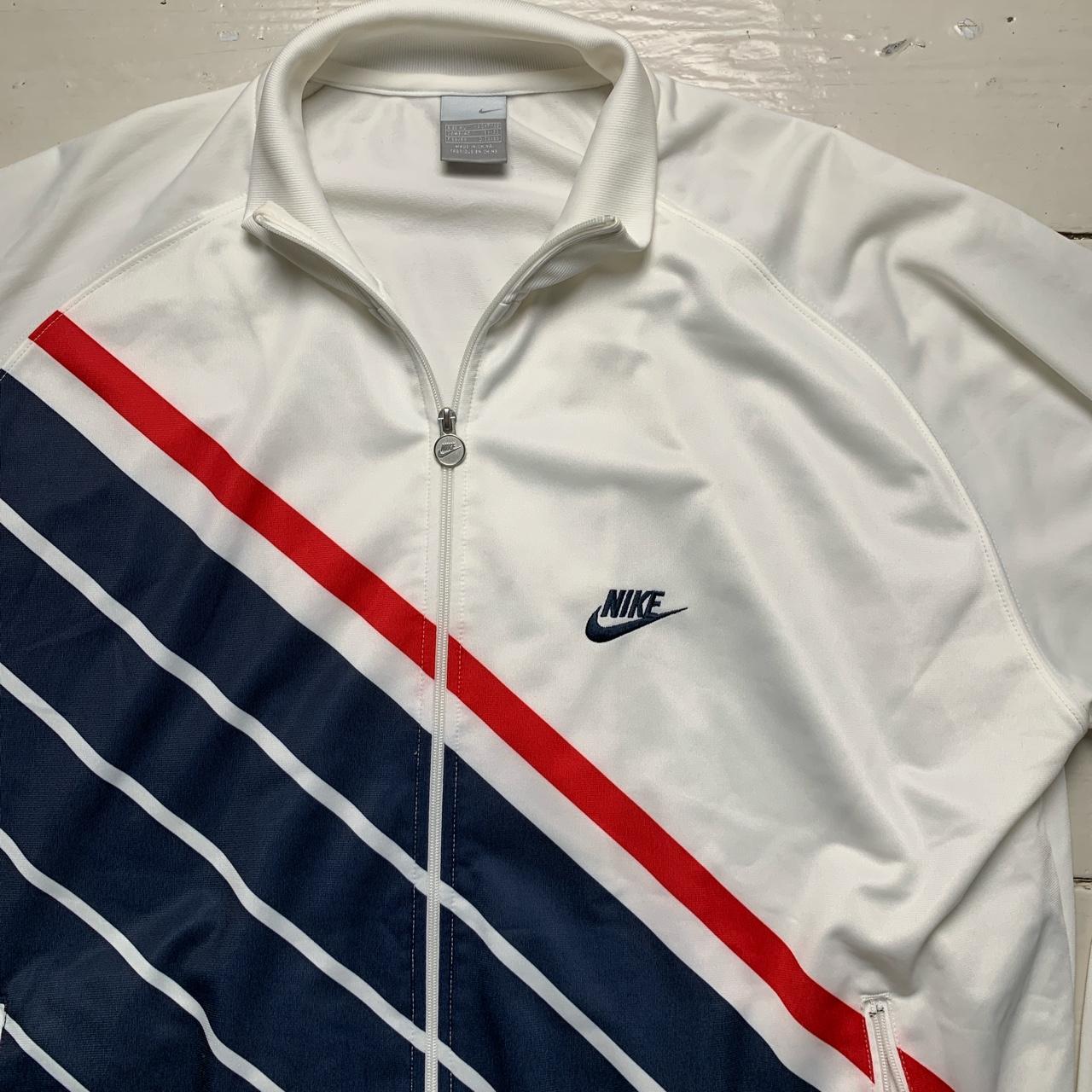 Nike Vintage White Navy and Red USA Tracksuit Jacket