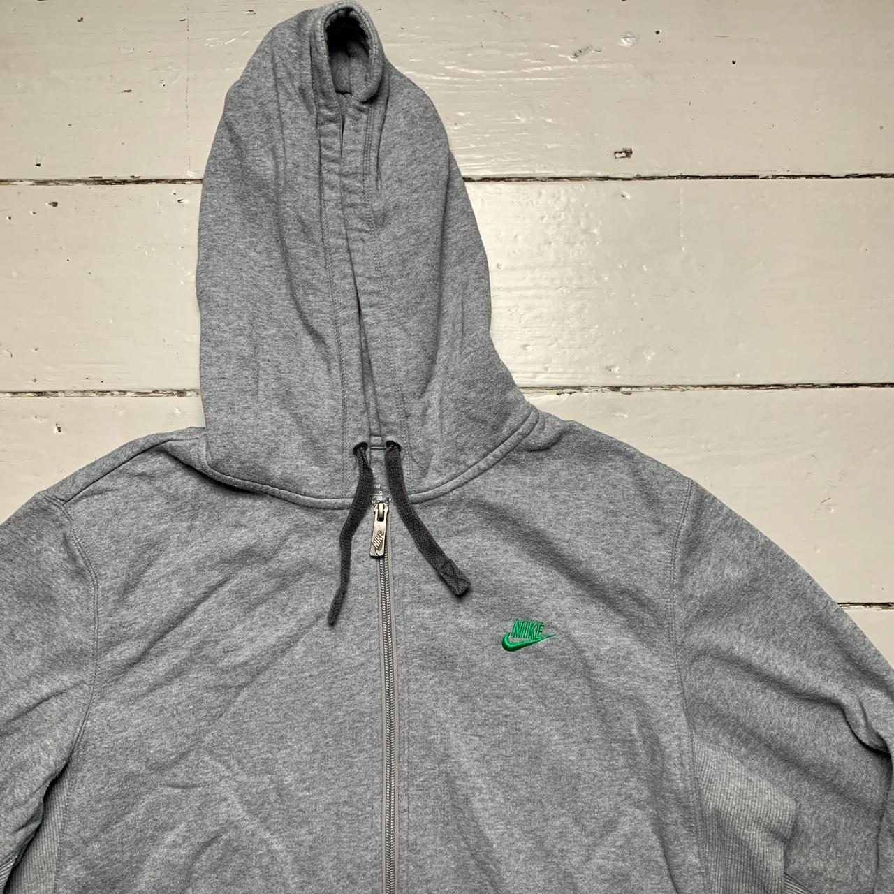 Nike Swoosh Green and Grey Vintage Hoodie