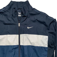 Nike Athletic Department Navy and White Shell Tracksuit Jacket (XL)