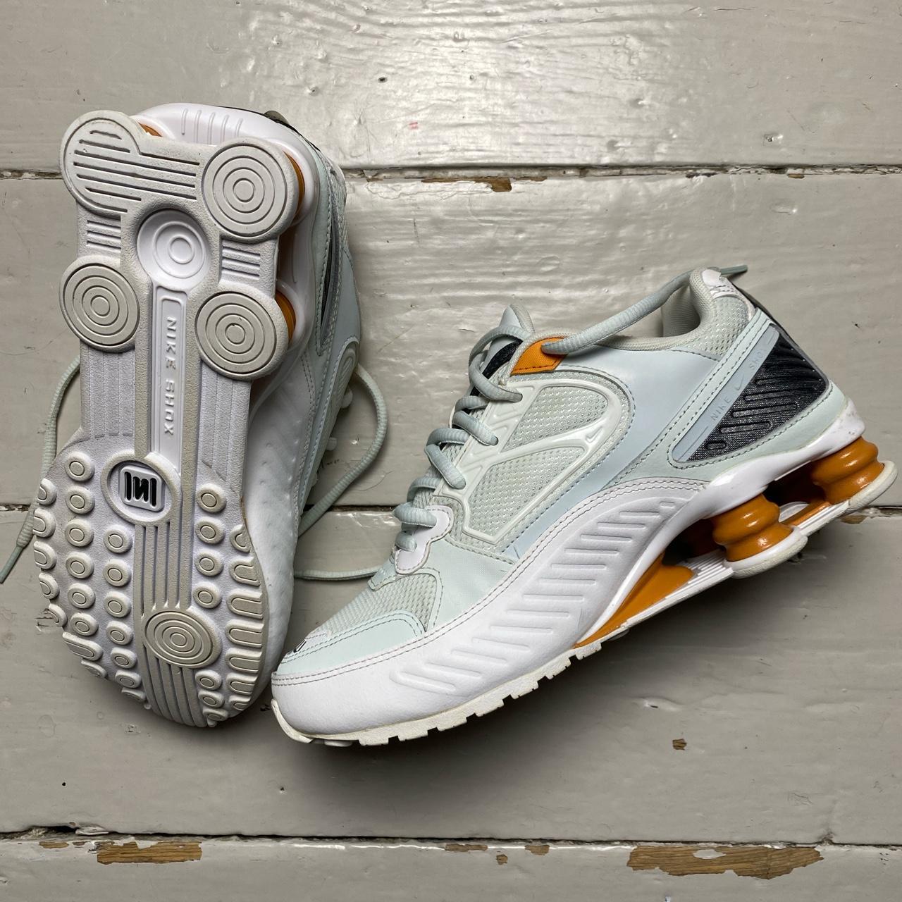 Nike Shox Enigma Light Blue White and Orange Wear Garson