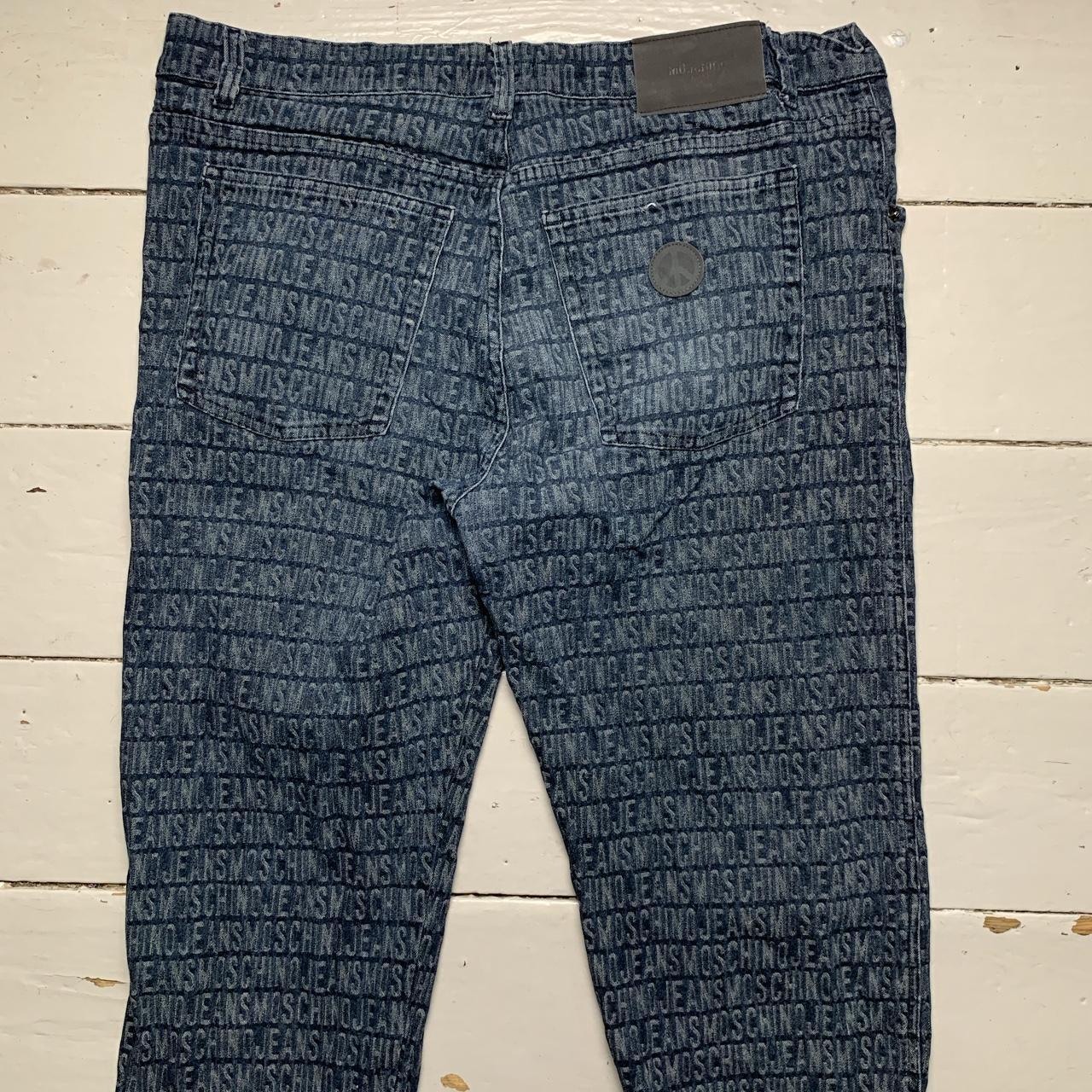 Mochino Jeans Vintage 90’s Monogram Repeat Logo Jeans