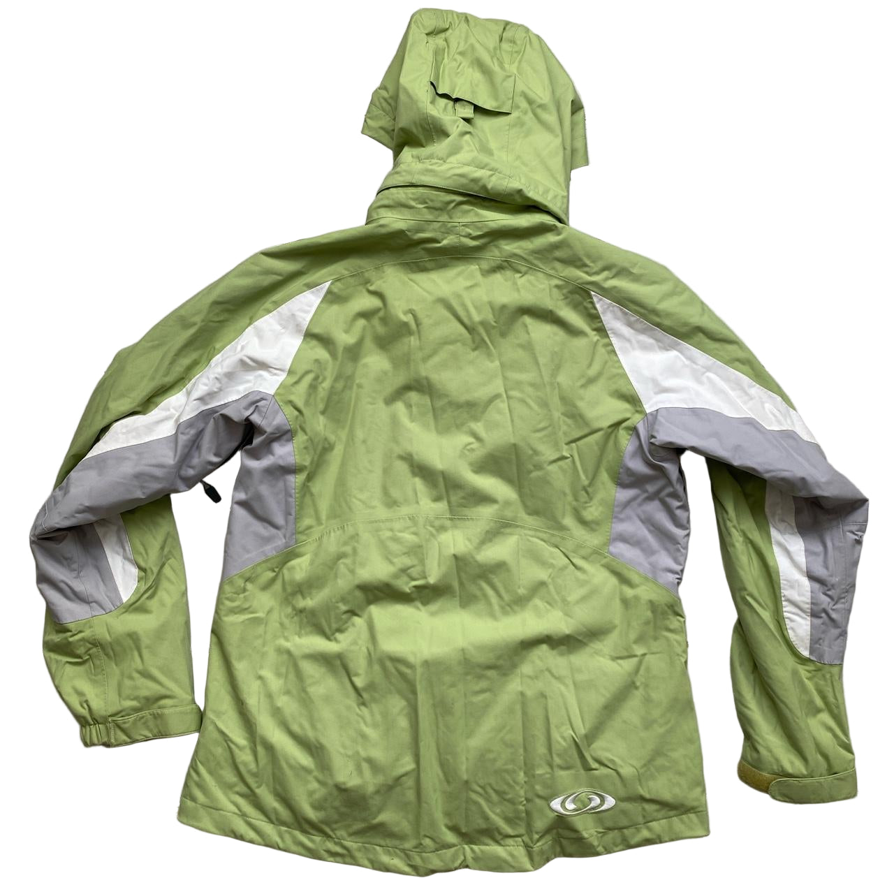 Salomon Green and White Fleece Lined Ski Jacket (L)