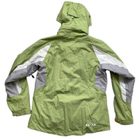 Salomon Green and White Fleece Lined Ski Jacket (L)