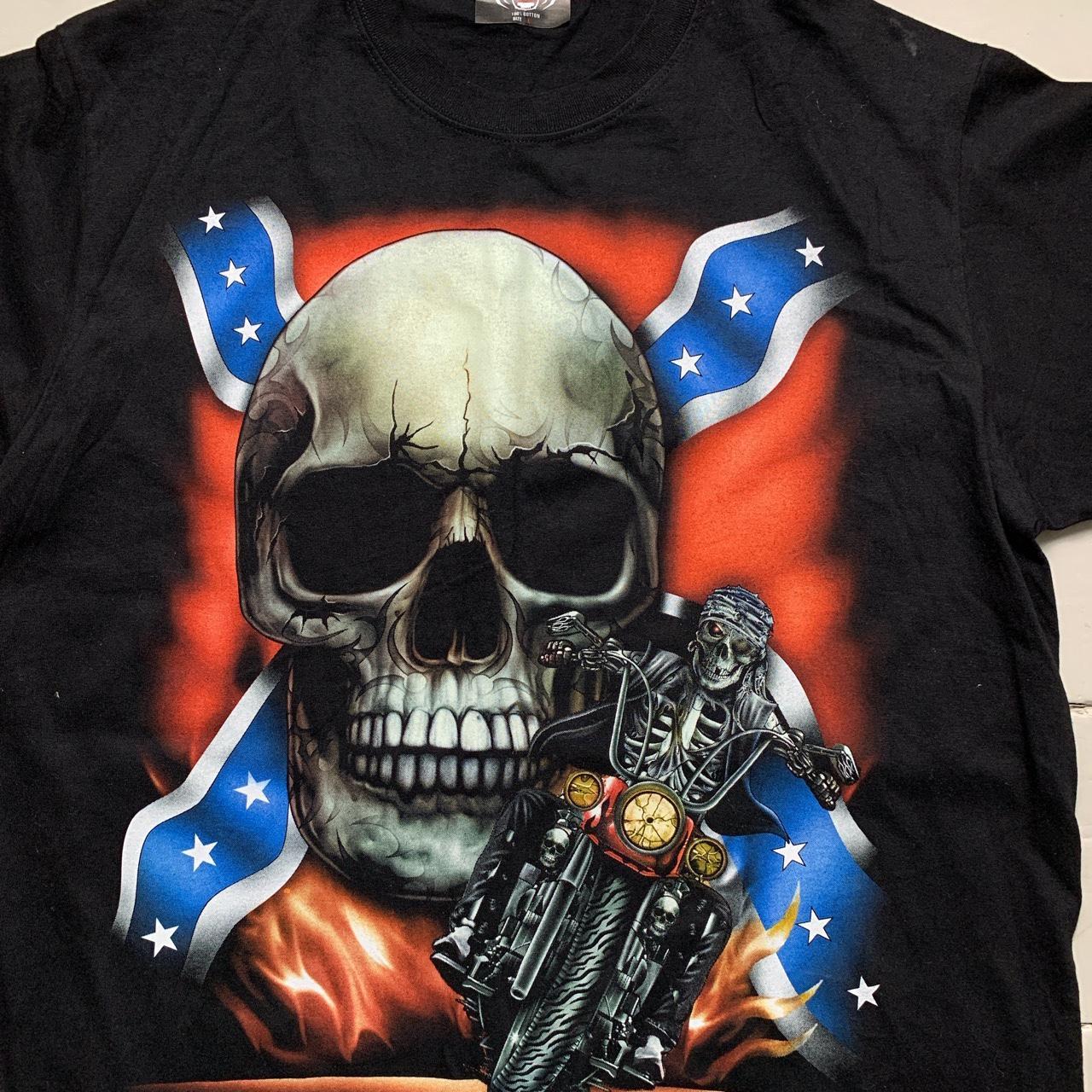 UK Rock Skeleton Grunge Biker Dukes Of Hazard T Shirt