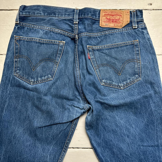 Levis 501 Navy Baggy Jeans