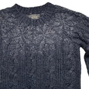 All Saints Black and Grey Thick Knitted Jumper (M)