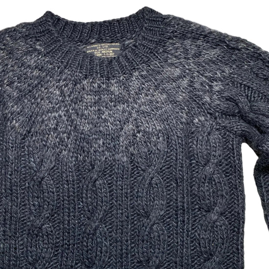 All Saints Black and Grey Thick Knitted Jumper (M)