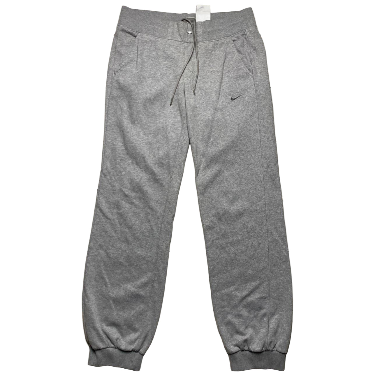 Nike Swoosh Vintage Womens Baggy Grey and White Joggers (M)