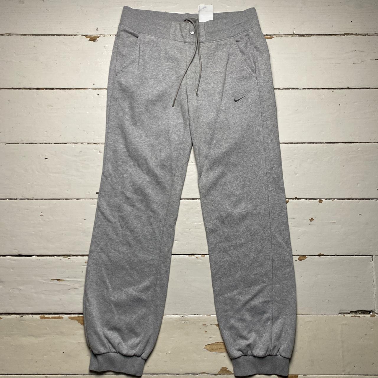 Nike Swoosh Vintage Womens Baggy Grey and White Joggers