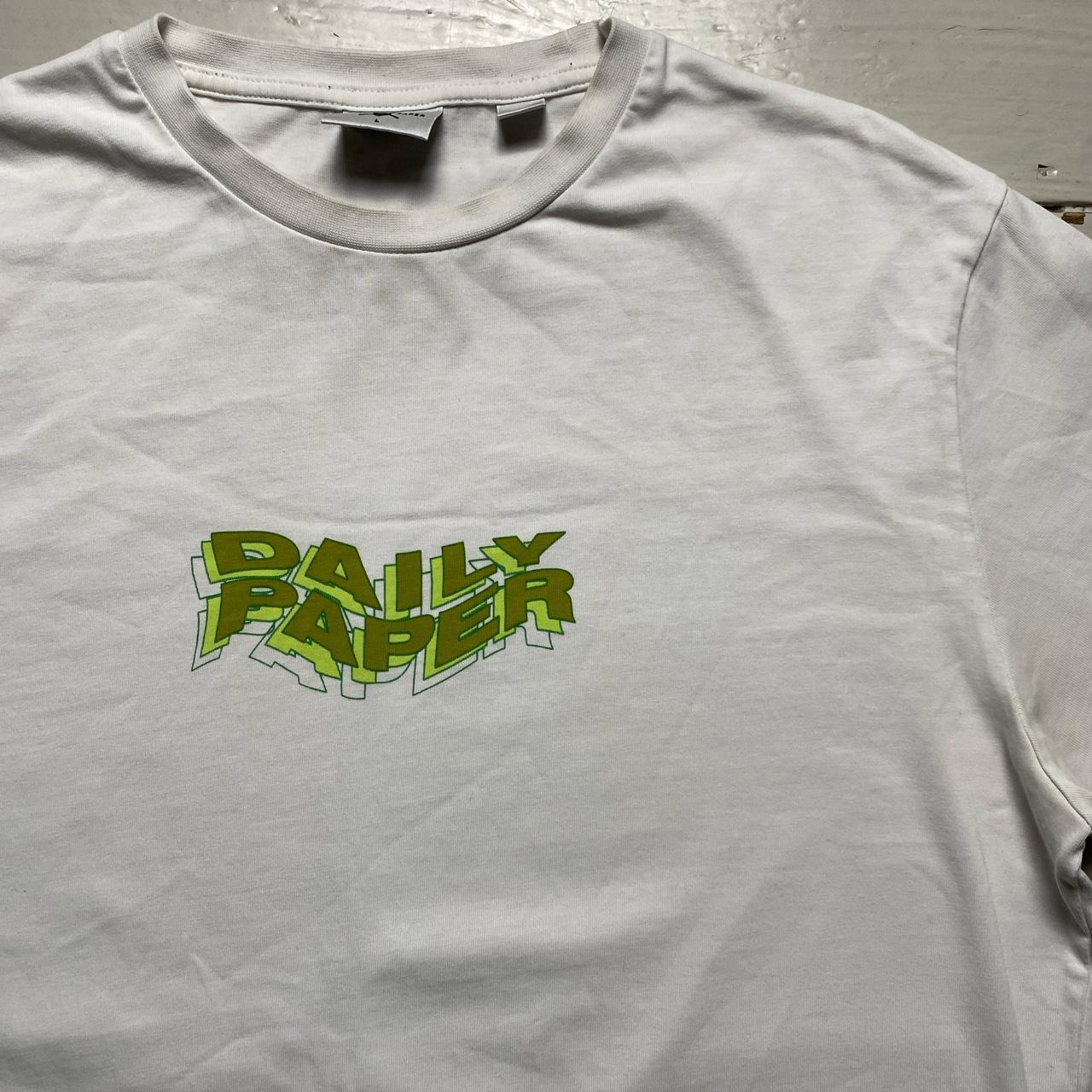 Daily Paper White and Green T Shirt