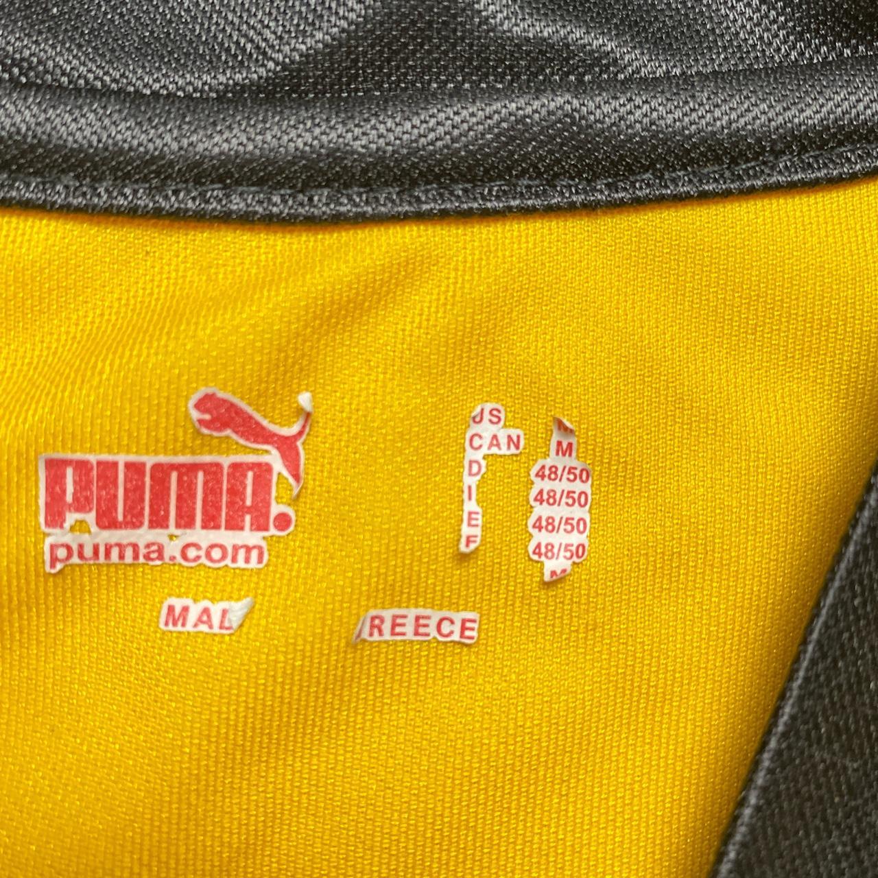 AEK Puma Greece Football Jersey Yellow and Black (M)