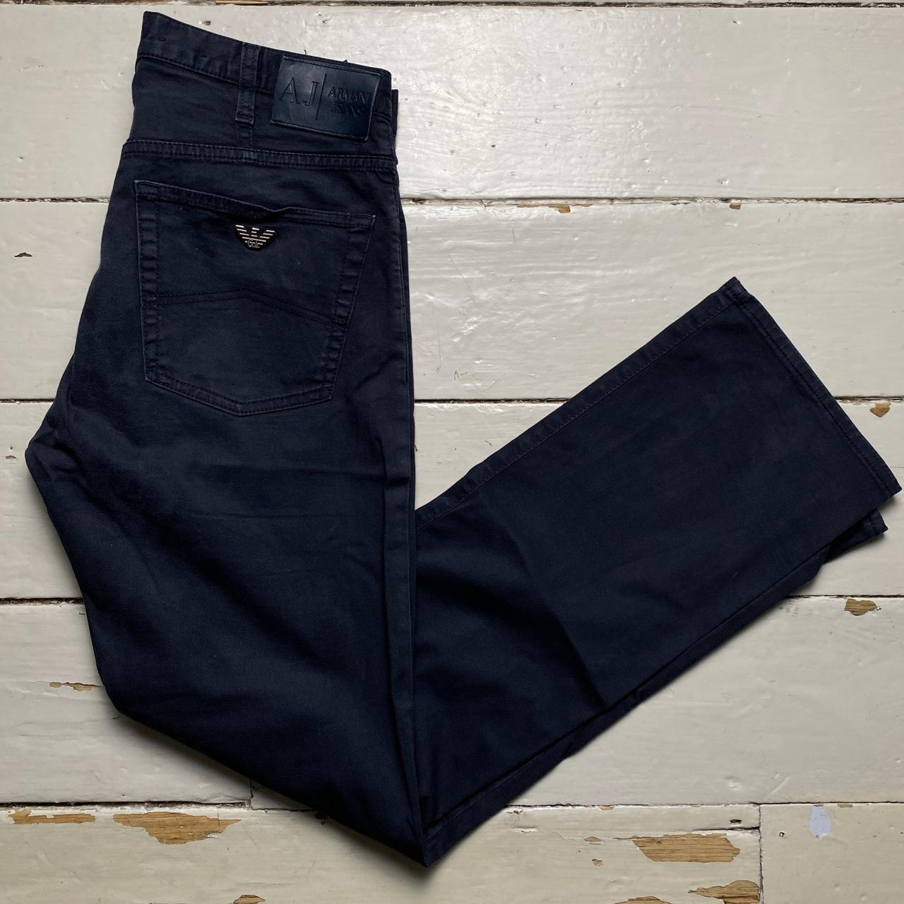 Armani Navy Slim Straight Jean Trousers