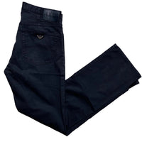 Armani Navy Slim Straight Jean Trousers (32W)