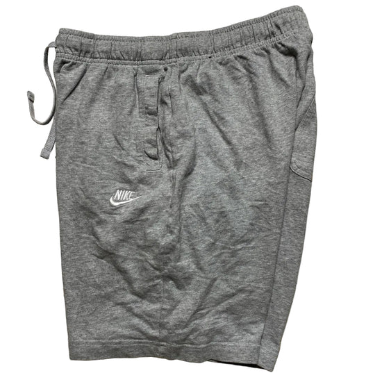Nike Grey and White Swoosh Jogger Shorts (M)