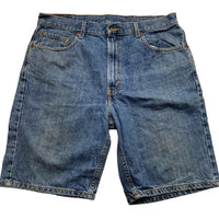 Levis 505 Baggy Vintage Navy Jean Short Jorts (36W)