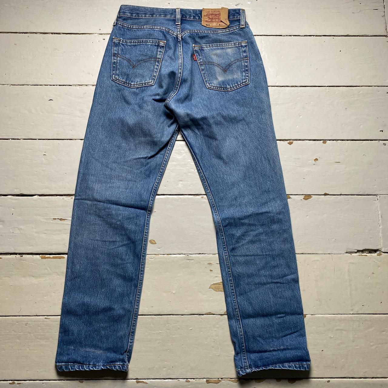 Levis 501 Vintage Baggy Light Blue Stonewash Jeans