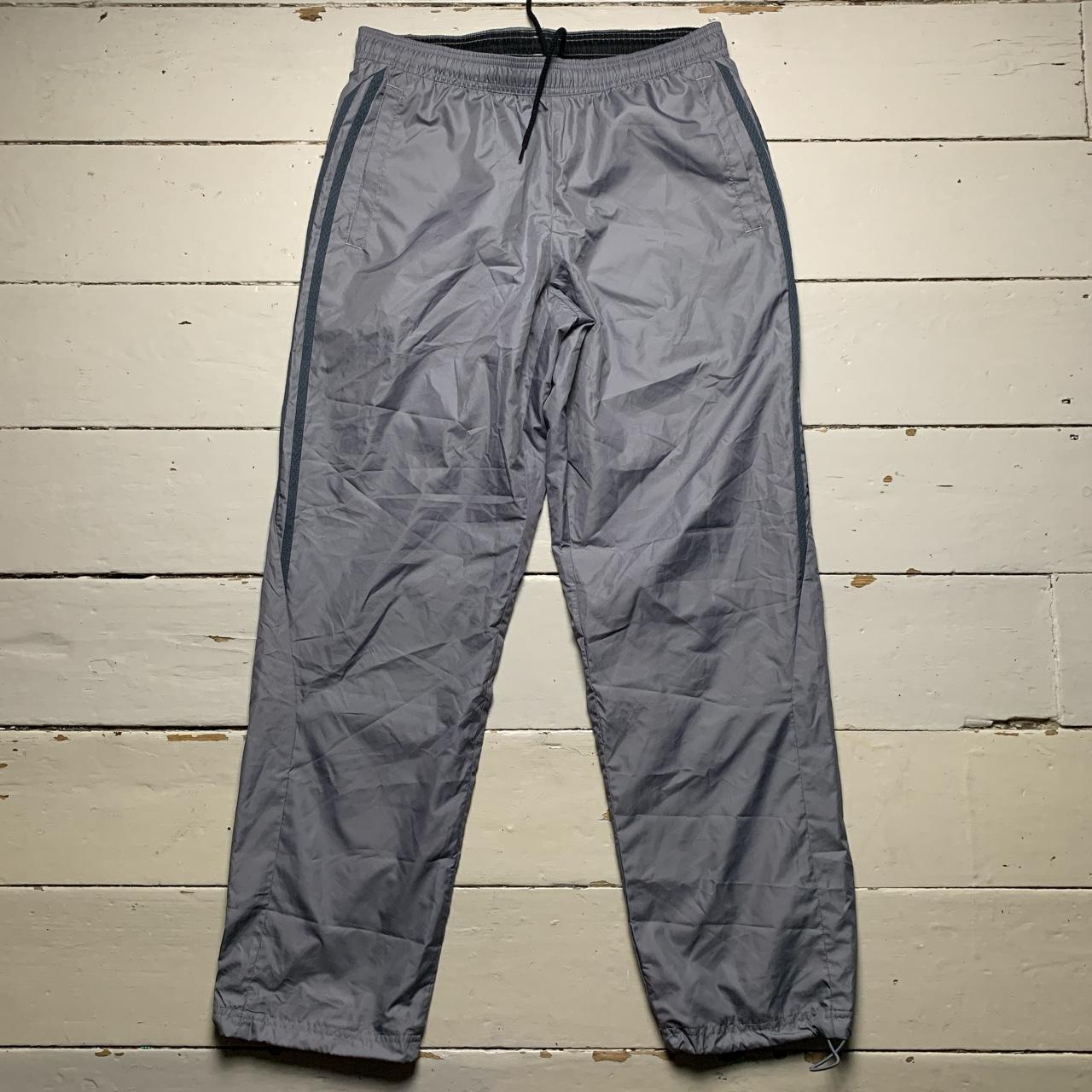 Adidas Baggy Shell Track Pant Bottoms Grey and Silver