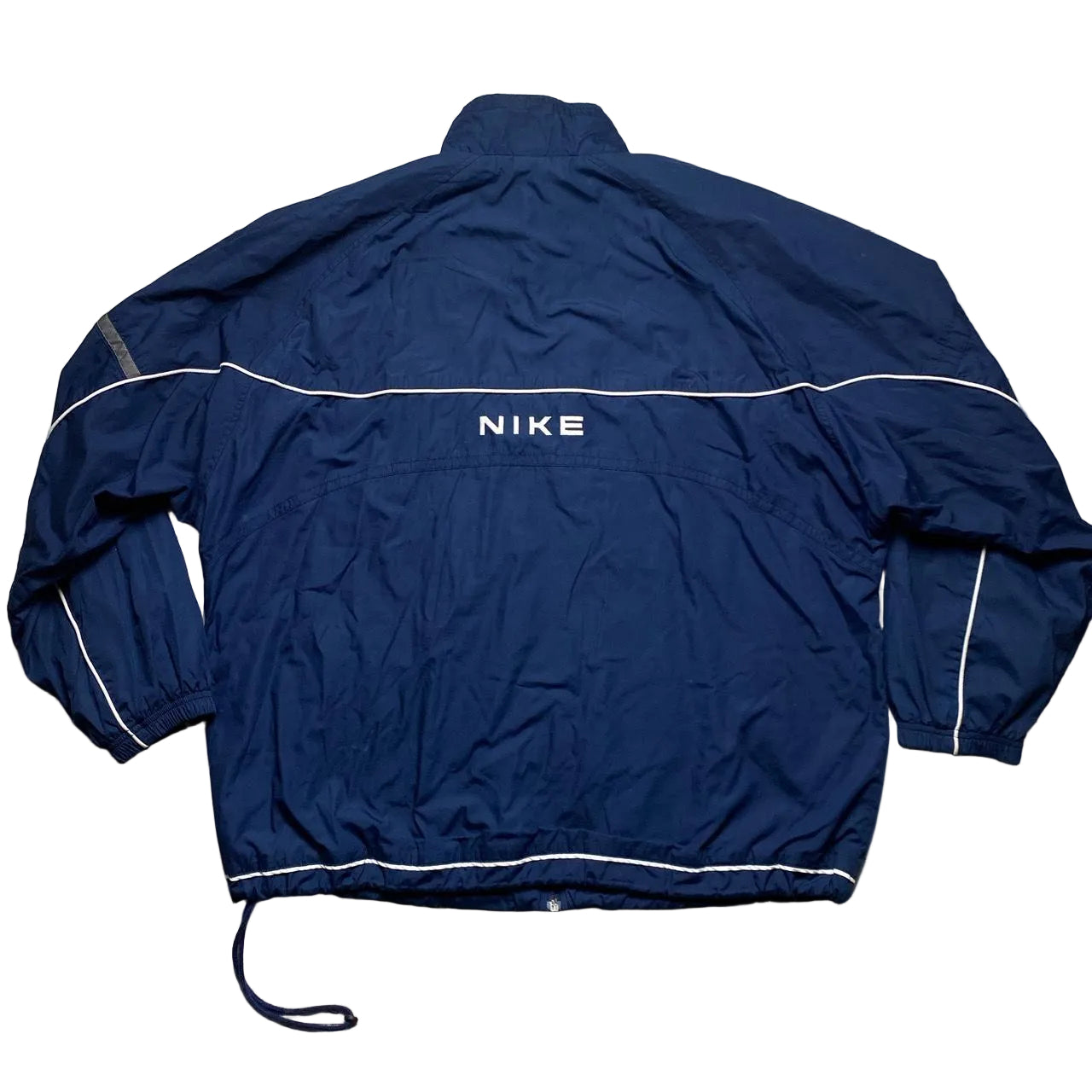 Nike Vintage y2k Swoosh Navy and Yellow Swoosh Shell Tracksuit Jacket (XL)