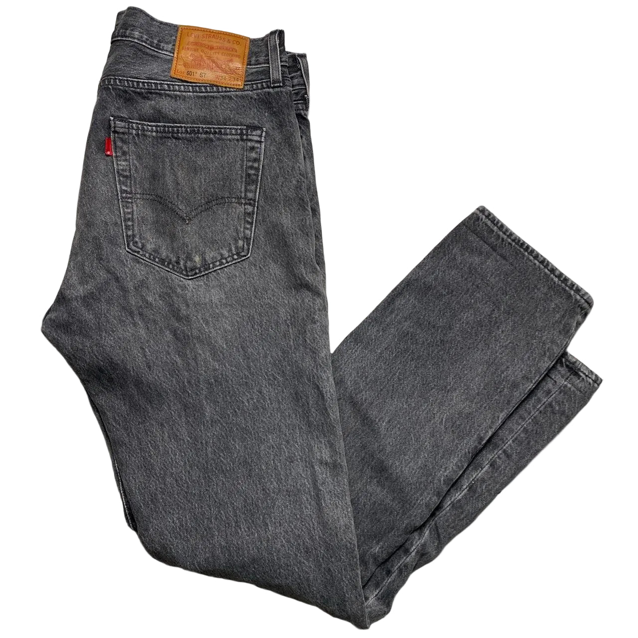 Levis 501 ST Grey Stonewash Jeans (34W)