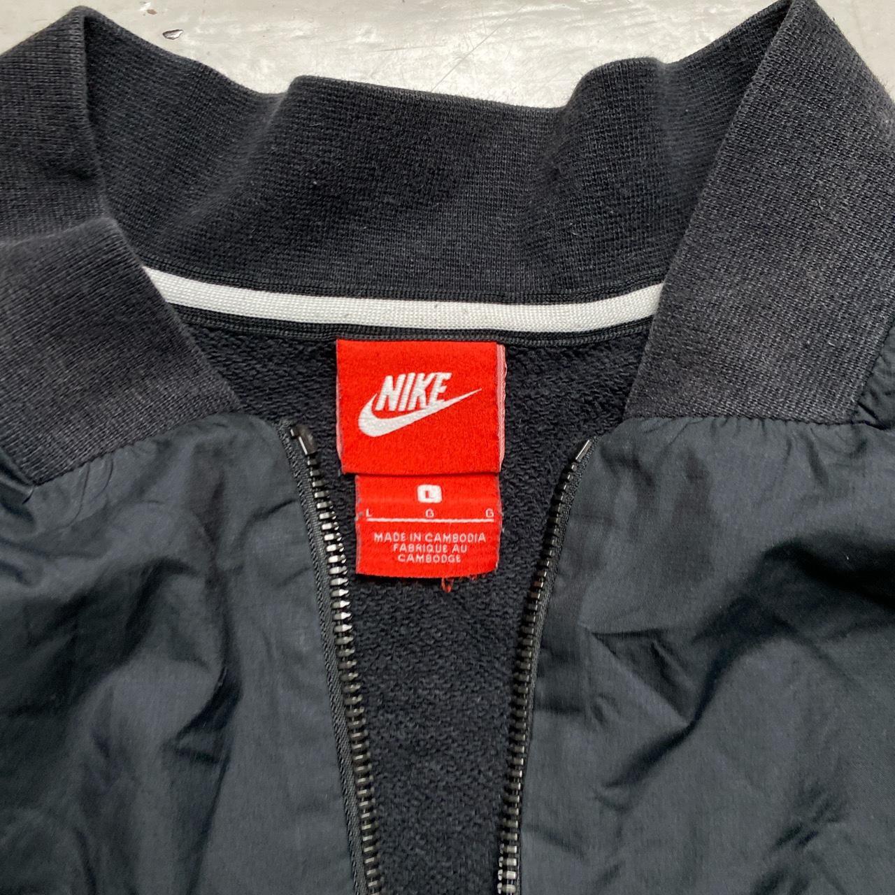 Nike Box Logo Black and White Bomber Jacket