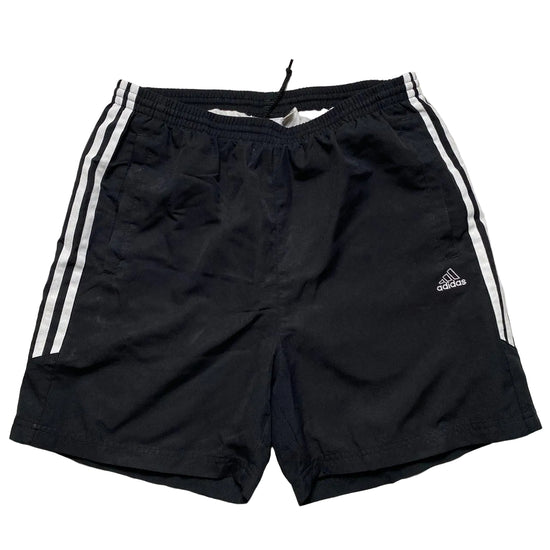 Adidas Black and White Baggy Shell Track Pant Shorts (M)