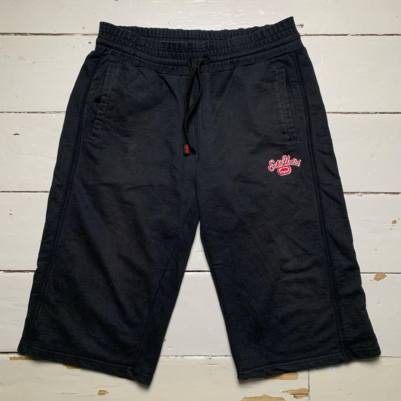 Ecko UNLTD Black and Red Jogger Shorts