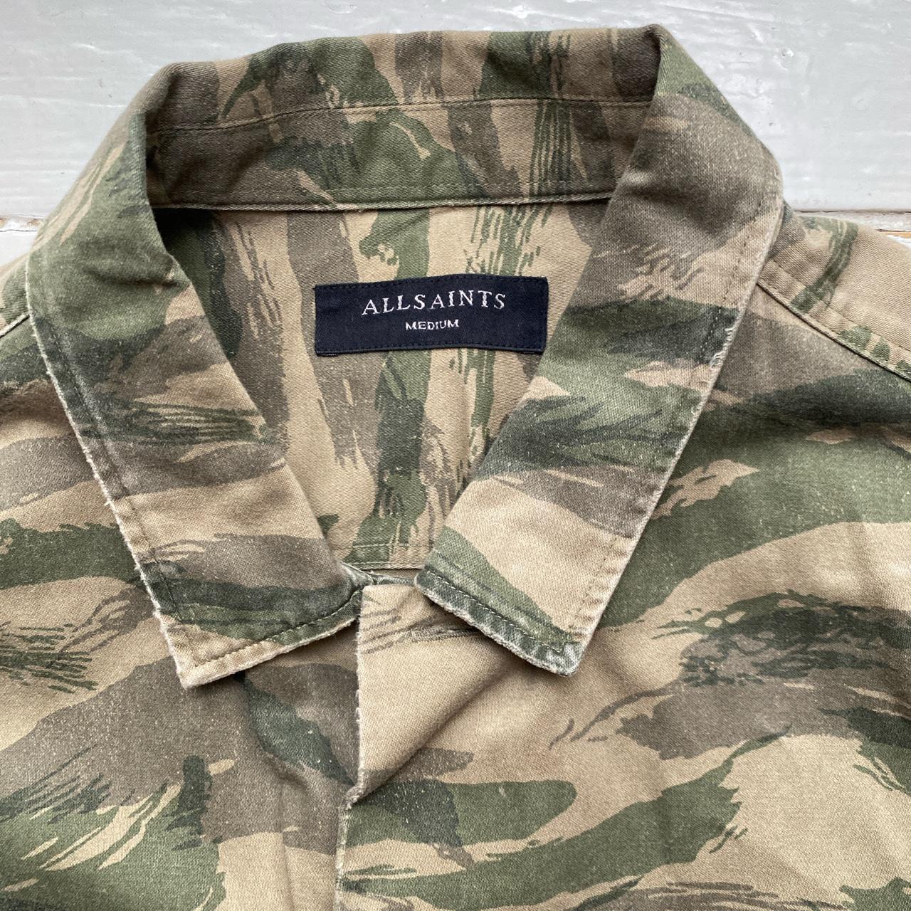 All Saints Camouflage Shirt Jacket