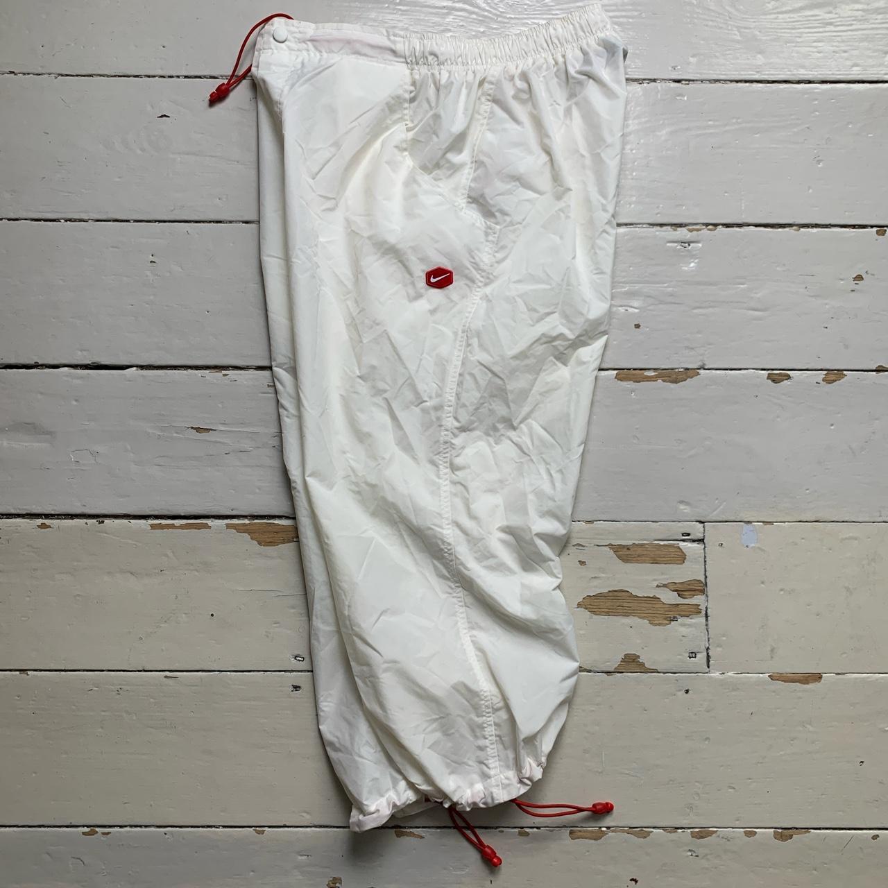 Nike Vintage Hex Logo White and Red Shell Track Pant 3/4 Shorts