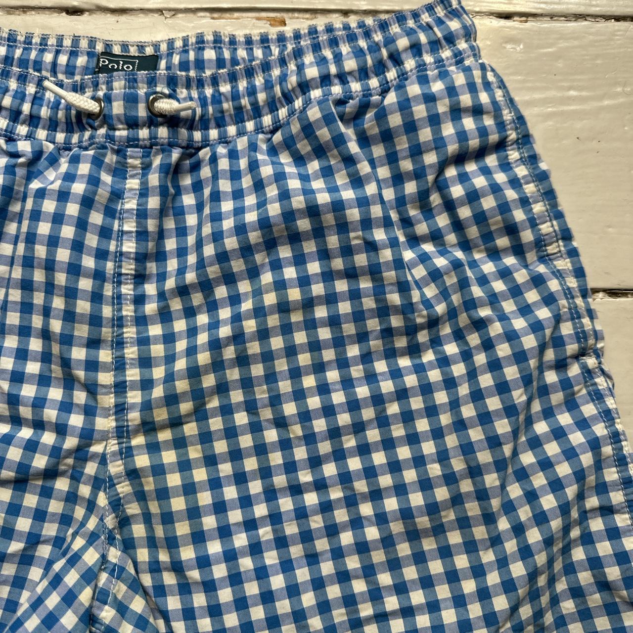 Ralph Lauren Polo Swim Shorts Blue and White Checkered