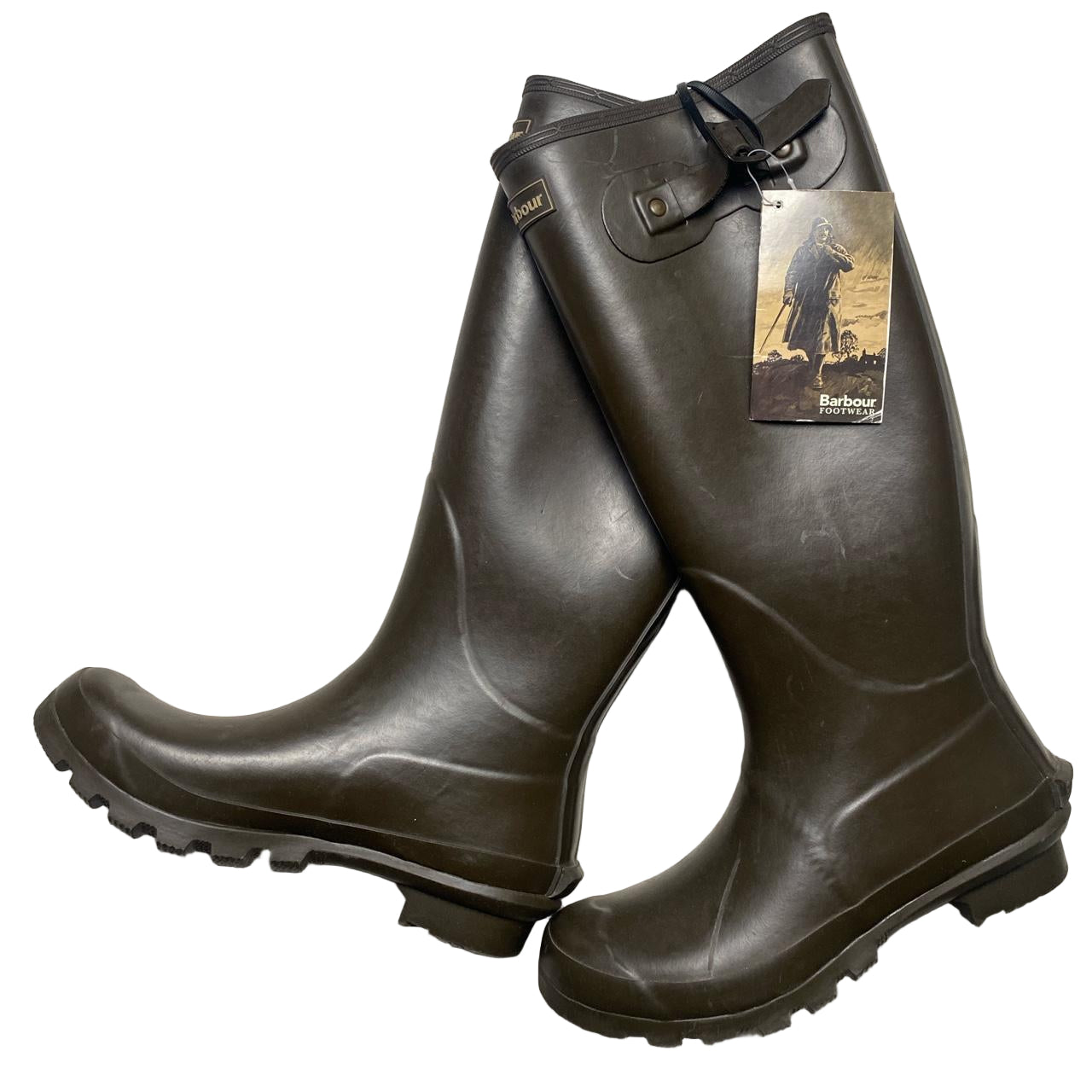 Barbour Brown Wellies Wellington Boots (UK 6)