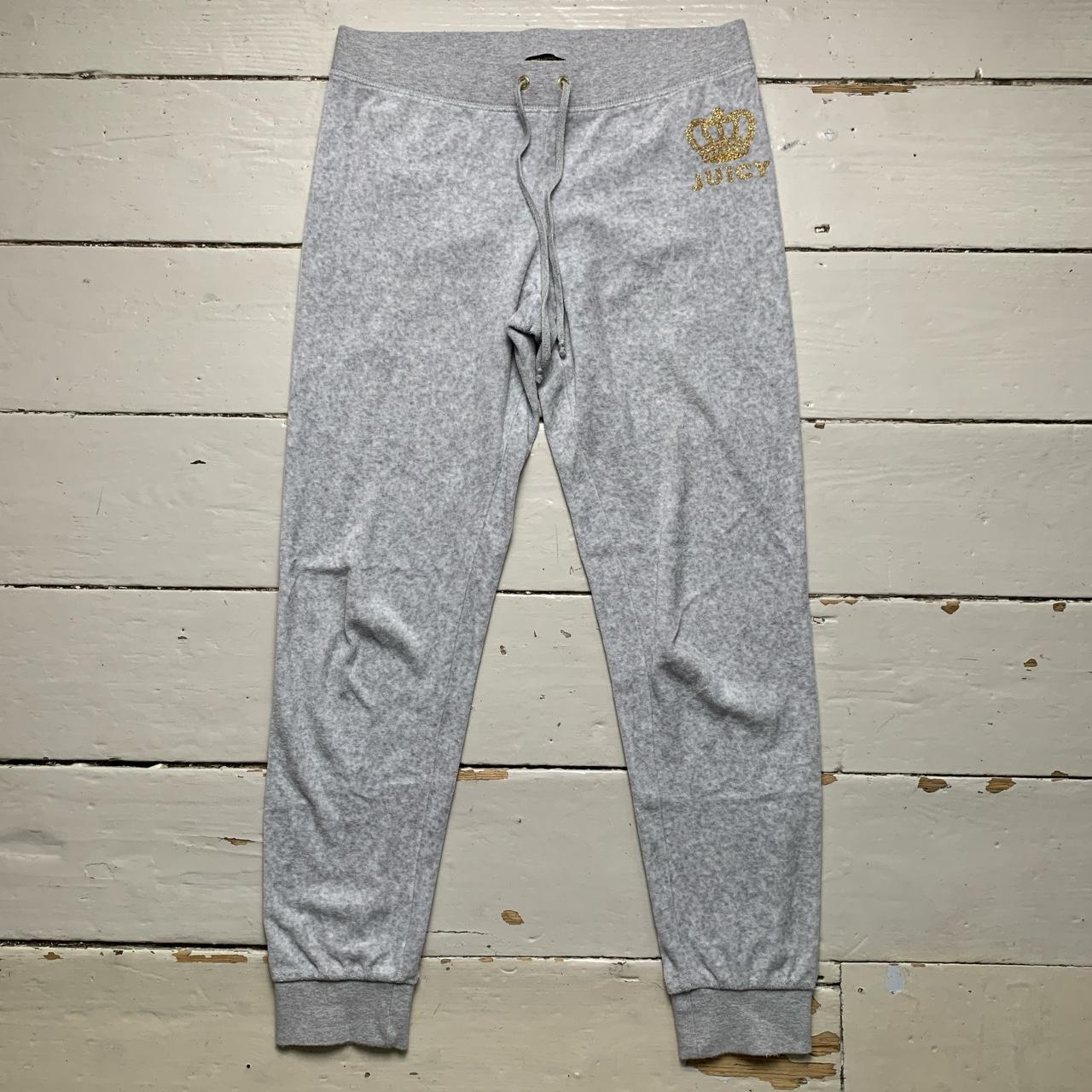 Juicy Couture Grey and Gold Velour Tracksuit