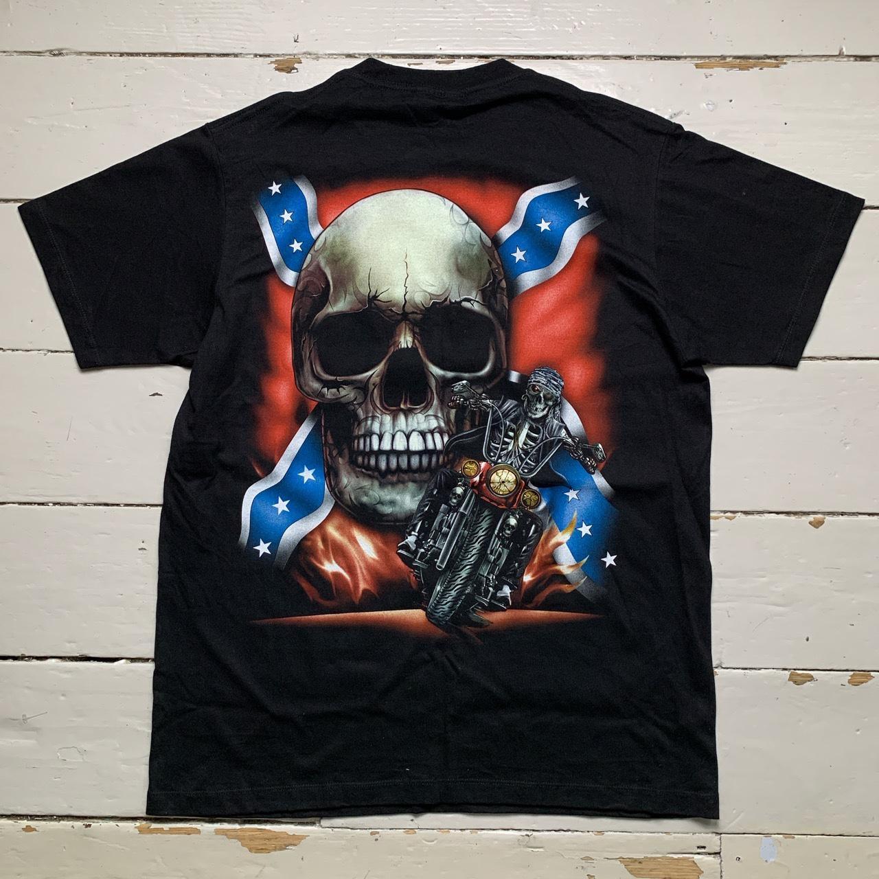 UK Rock Skeleton Grunge Biker Dukes Of Hazard T Shirt