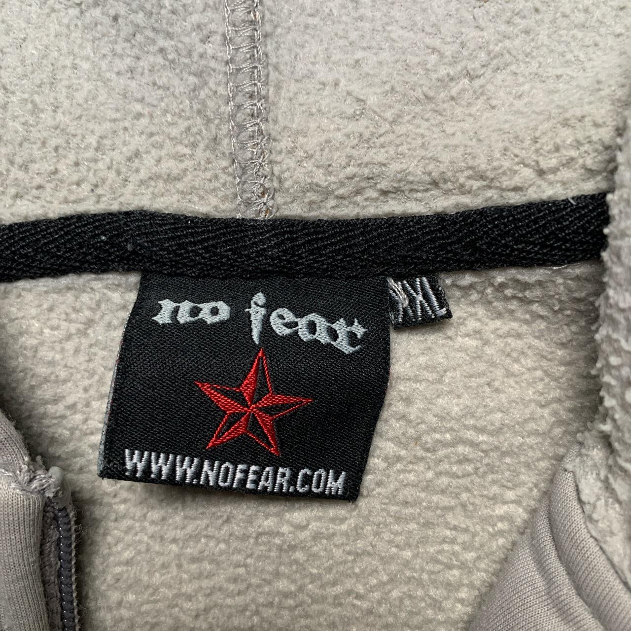 No Fear Grey and Black Vintage Hoodie