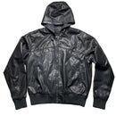 Bench Leather Hooded Jacket Black (L)