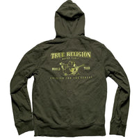 True Religion Olive Green Buddha Hoodie (S)
