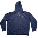 Nike Swoosh Navy and Grey Pullover Hoodie (2XL)