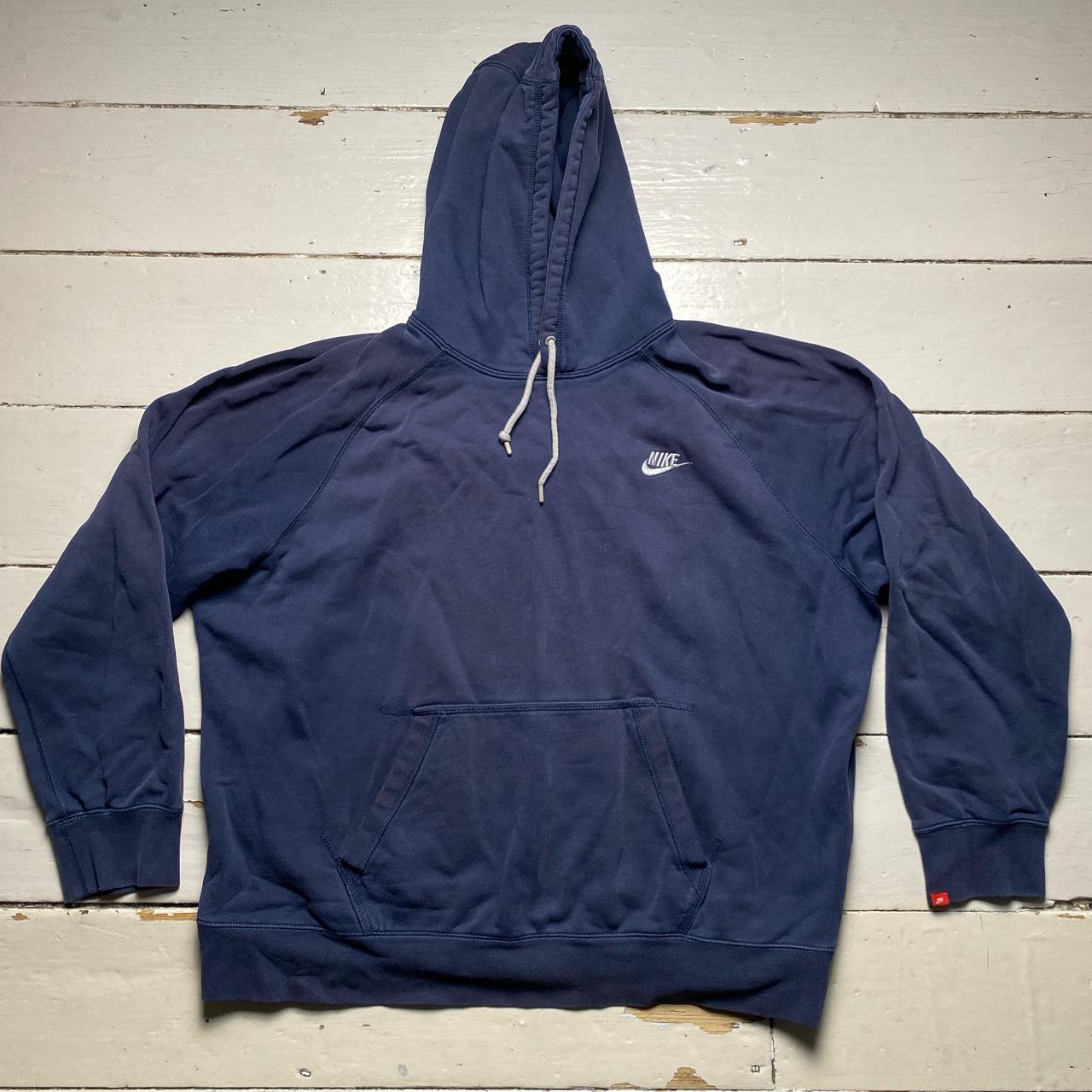 Nike Swoosh Navy and Grey Pullover Hoodie