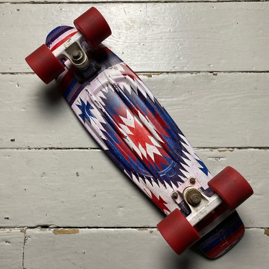 Penny Skateboard Purple and Red Indian Pattern