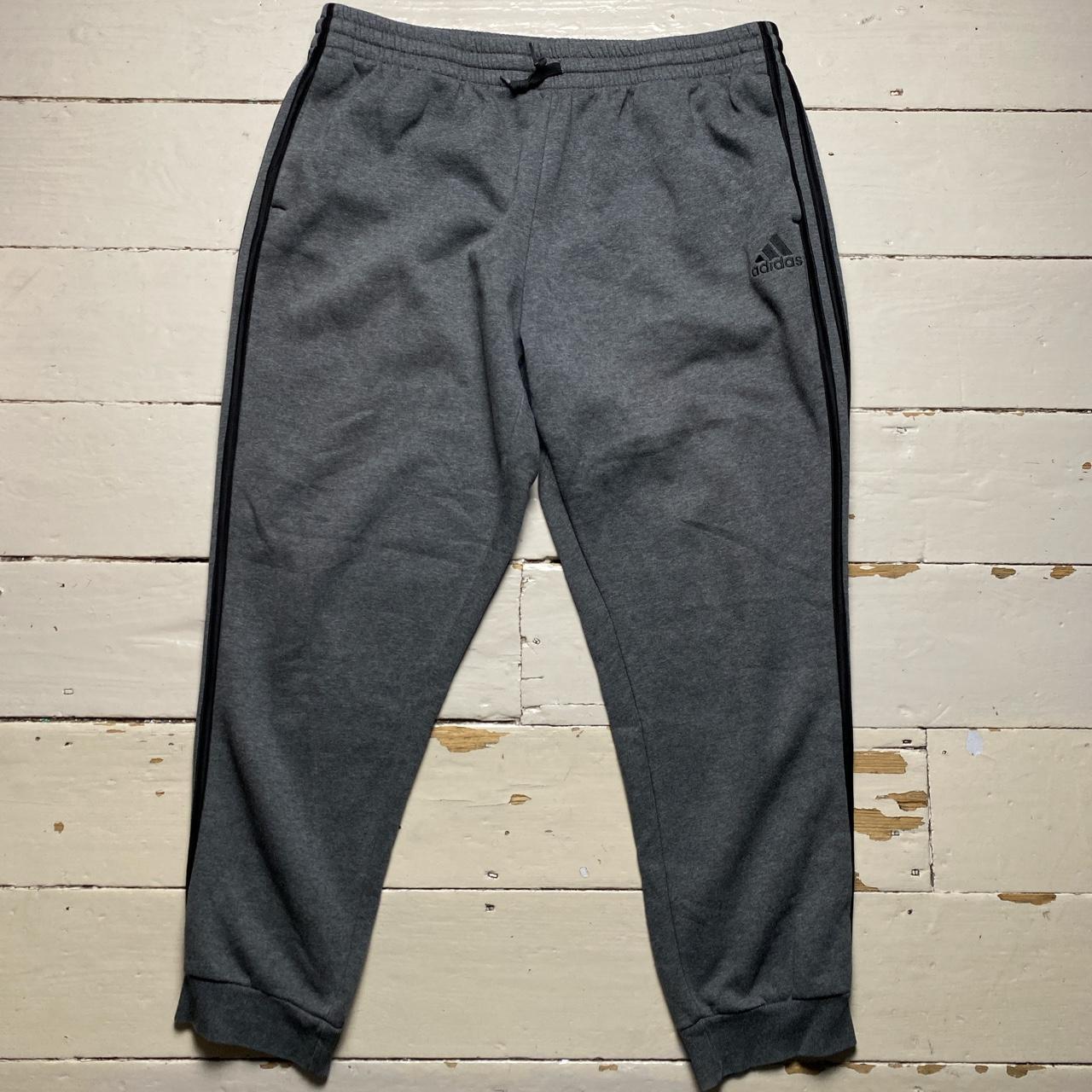 Adidas Performance Essentials Grey and Black Baggy Joggers