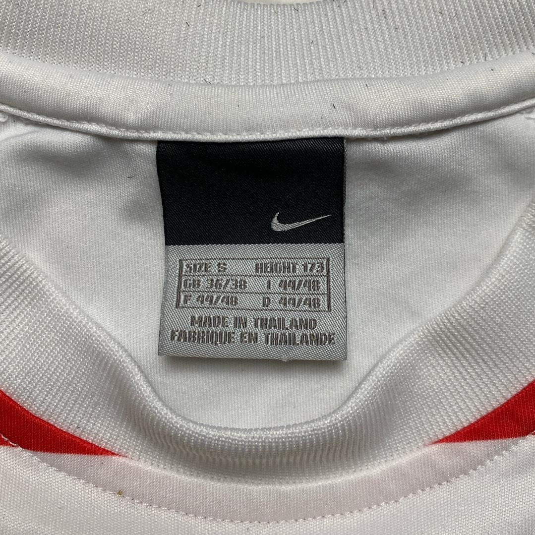 Nike Football Vintage Red and White T Shirt (S)