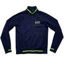 Emporio Armani EA7 Navy and Neon Green Tracksuit Jacket