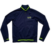 Emporio Armani EA7 Navy and Neon Green Tracksuit Jacket