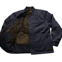 Levis Skateboarding Navy and Brown Sherpa Lining Bomber Jacket (L)