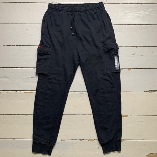 Nike Cargo Black and Red Baggy Joggers