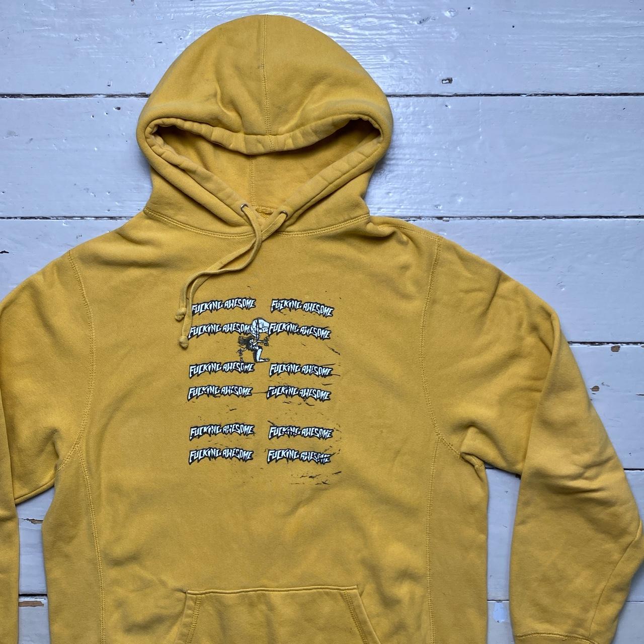 Fucking Awesome Yellow Scribble Hoodie