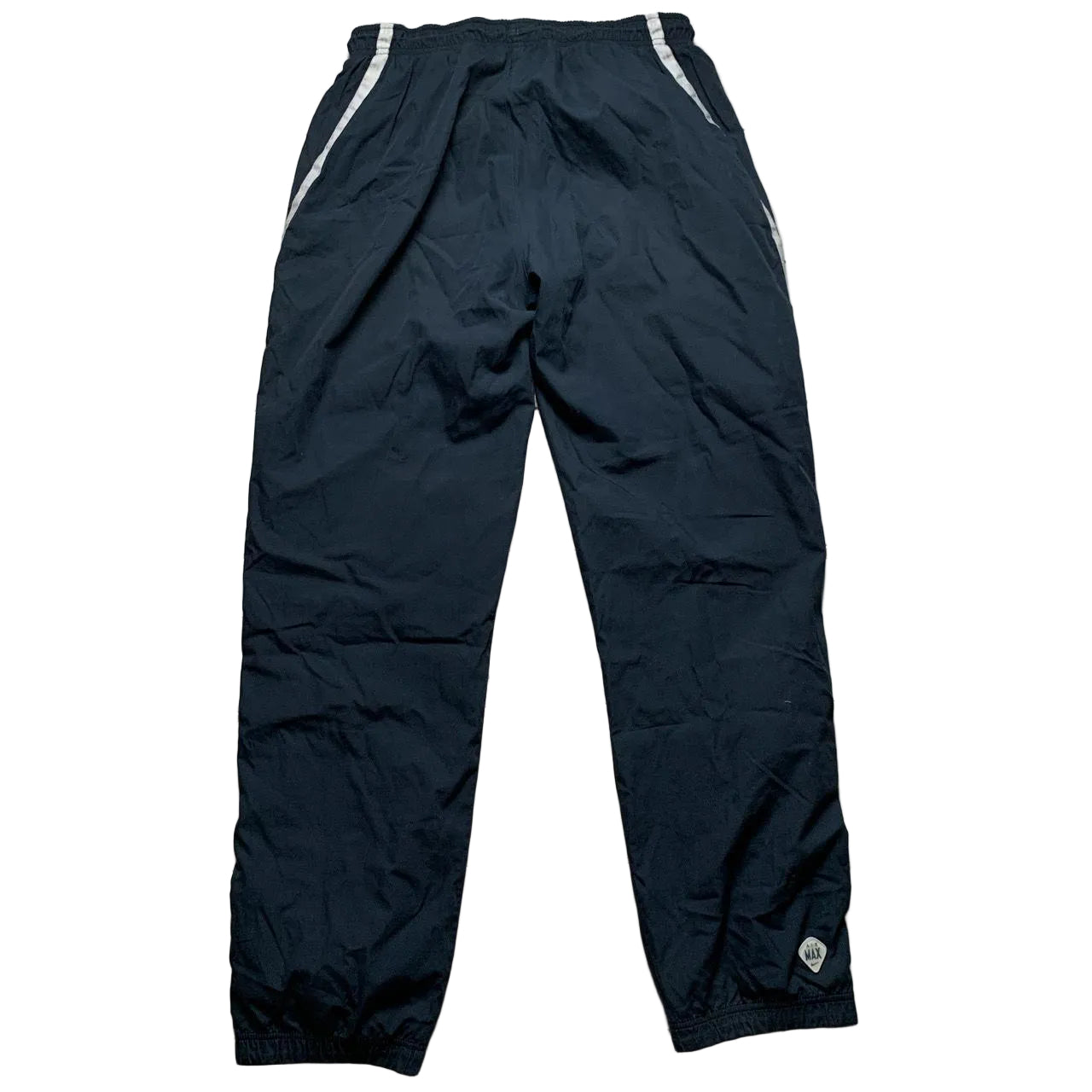 Nike Air Max Vintage Navy and White Shell Trackpant Baggy Bottoms (L)