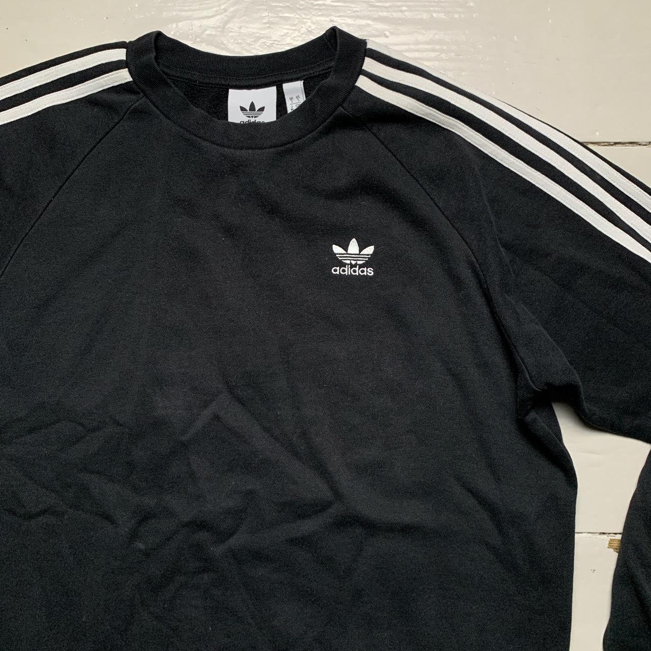 Adidas White and Black Jumper